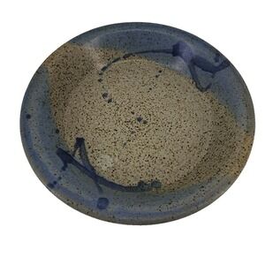 Unbranded Pie Dish Unisex 10.5in Blue Tan Studio Pottery Speckled Stoneware Bowl